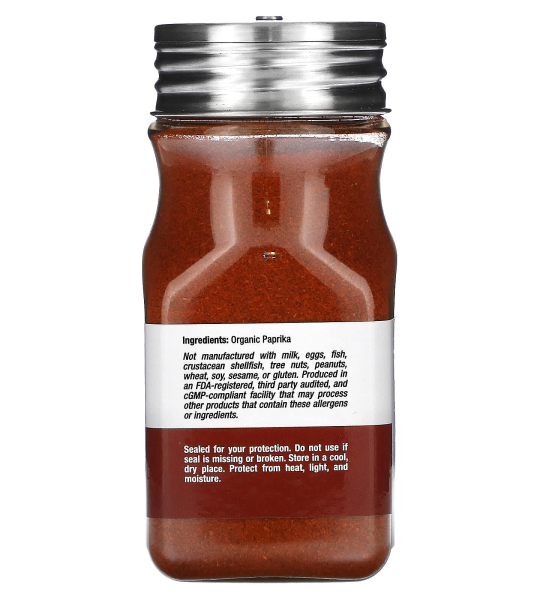 California Gold Nutrition Foods, Organic Paprika, Ground Powder 71 g