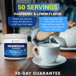 Dr Berg Magnesium Powder Drink Raspberry Lemon Flavor | Promotes Sleep – 50 Servings
