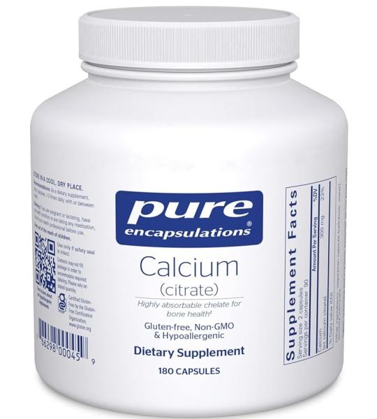 Calcium Citrate Supplements by Pure Encapsulations