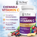 Dr Berg Chewable Vitamin C Complex Made with Organic Berries | 60 Wafers
