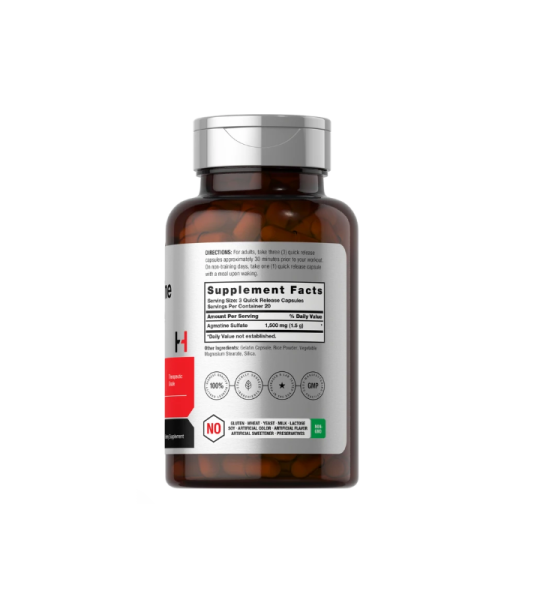 Horbäach Agmatine Sulfate 1500mg per serving 60 Capsules