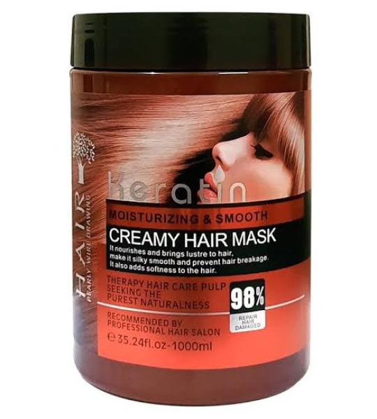 Keratin Moisturizing & Smooth Creamy Hair Mask for Hair Fall & Breakage 1000ml