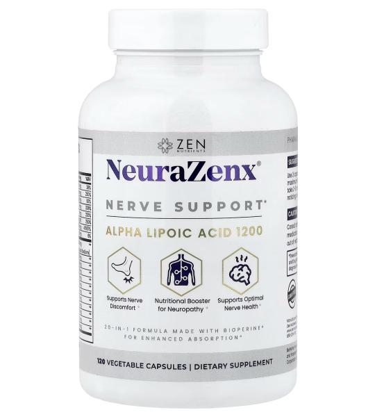 Zen Nutrients NeuraZenx Nerve Support Supplement – 120 Veg Capsules