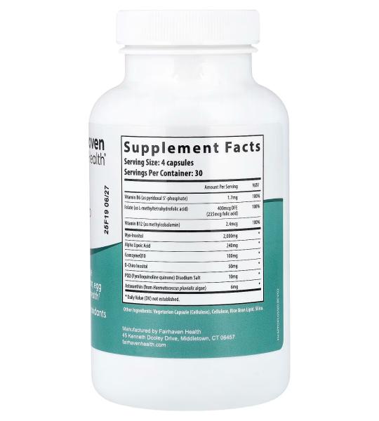 Fairhaven Health PQQ Inositol Supplement – Myo + D-Chiro 120 Capsules