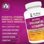 Dr Berg Natural Prenatal Vitamin with Folate and Omegas – 60 Capsules