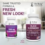 Dr Berg Black Elderberry with Vitamin D3 & Zinc | Immune Support – 90 Capsules