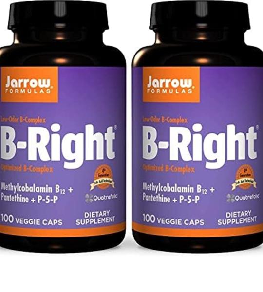 Jarrow Formulas B-Right - Methylcobalamin B12 + Pantethine + P-5-P