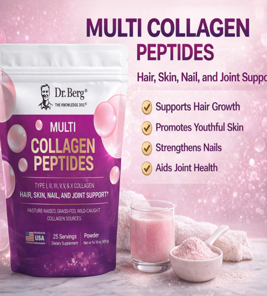 Dr Berg Multi Collagen Peptides | Skin Care Hair Care| 25 Servings