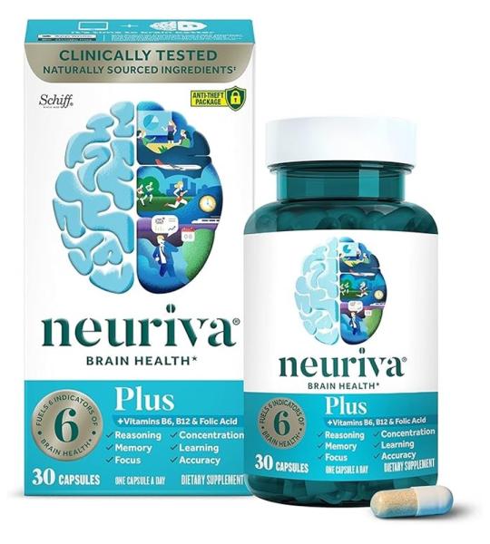 Neuriva Brain Health - Plus Vitamins B6, B12 & Folic Acid