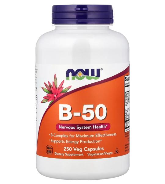 NOW Foods B-50 Nervous System Health 250 Veg Capsules
