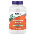 NOW Foods Magnesium Malate 1000 mg Nervous System Support 113 mg of Elemental Magnesium 180 Tablets