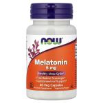 NOW Foods Melatonin 5 mg Free Radical Scavenger Gastrointestinal Support 60 Veg Capsules