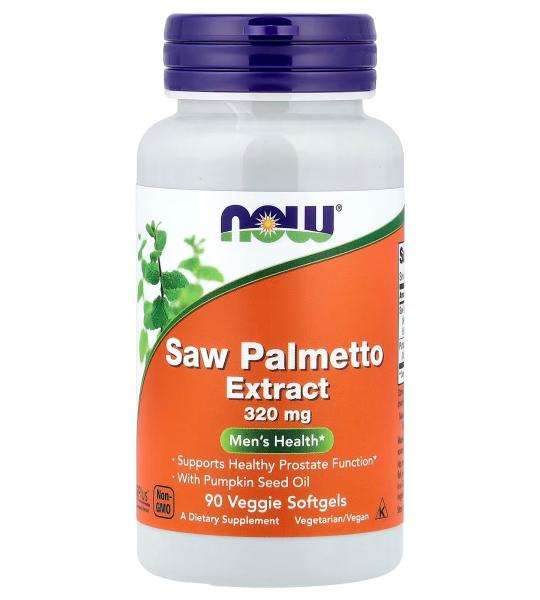 NOW Foods Saw Palmetto Extract 320 Mg Supports Healthy Prostate Function 90 Softgels