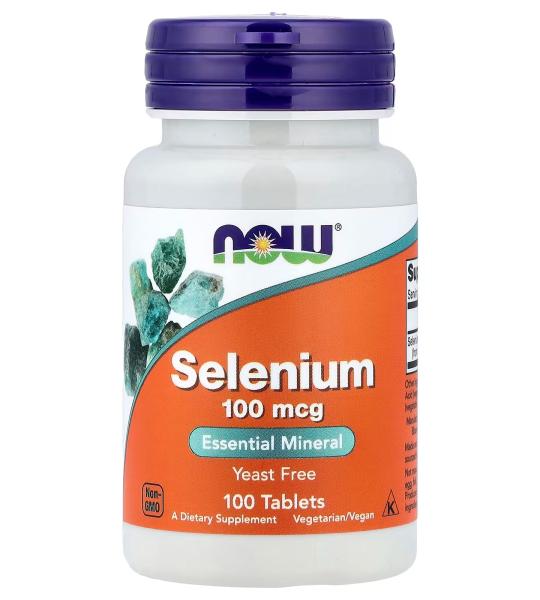 NOW Foods Selenium Essential Mineral Yeast-Free 100 mcg 100 Tablets
