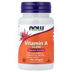 NOW Foods Vitamin A Supports Eye Health and Immune Health 3000 mcg (10000 IU) 100 Softgels