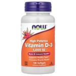 NOW Foods , Vitamin D-3 1,000 IU, High Potency, Structural support 180 Softgels