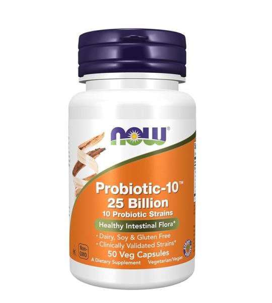 Now Probiotic-10™ 25 Billion 10 Probiotic Strains - (50 Veg Capsules)