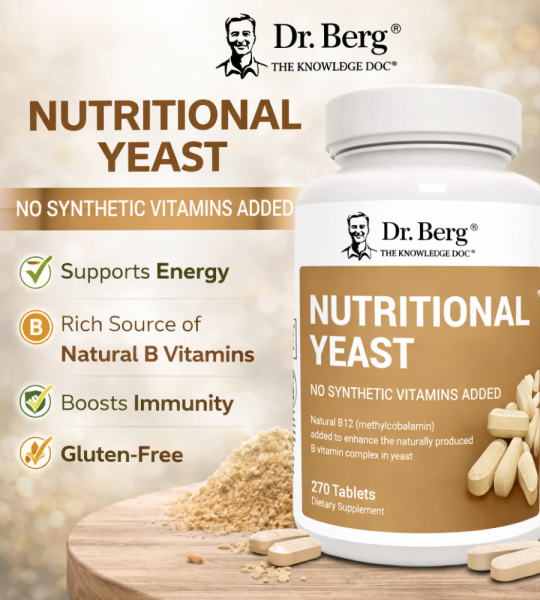 Dr Berg Nutritional Yeast | Boost Immune Function - 270 Tablets