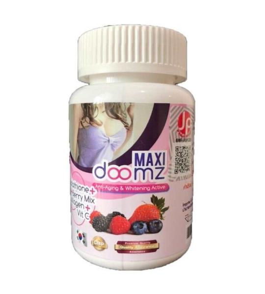 Maxi Doomz Anti-Aging & Whitening Capsules Active St Glutathione + Berry Mix + Collagen + Vitamin C