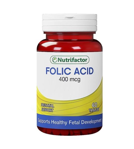 Nutrifactor Folic Acid 400 mcg 60 Tablets