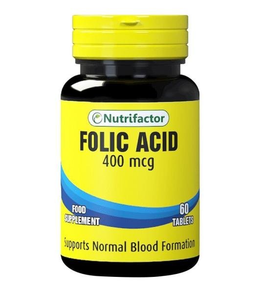 Nutrifactor Folic Acid 400 mcg 60 Tablets