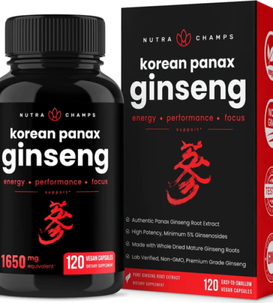 Panax Ginseng 1650mg Capsules 100% original imported