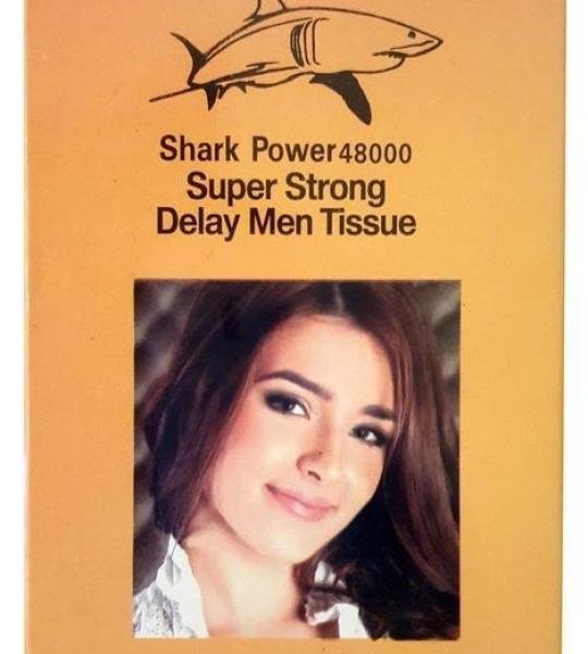Shark Power 48000 Super Strong Delay Men Tissues 4 Pieces