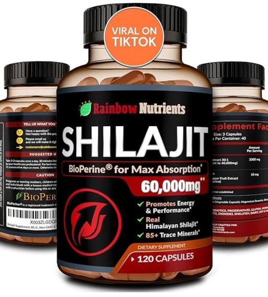 Rainbow Nutrients Shilajit with BioPerine® – Himalayan Shilajit