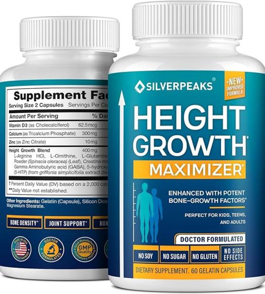 Silver Peaks Height Growth Maximizer - Doctor-Formulated Bone Growth Support