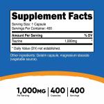 Taurine 1000 mg Capsules by Nutricost