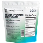 Dr Berg Sports Hydration Electrolytes with Pink Himalayan Sea Salt – Raspberry Lemon – 30 Servings