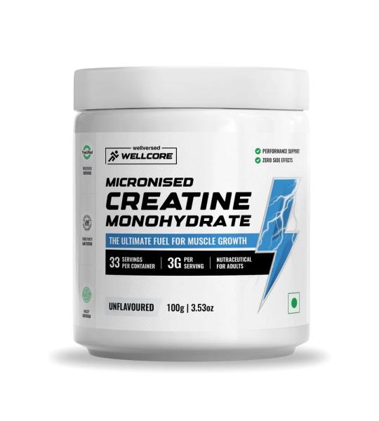 Wellversed Wellcore Micronised Creatine Monohydrate - Muscle Fuel, Unflavored, 100g