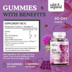 Wild & Organic Milk Thistle Gummies - Vegan Liver Health Support 1500mg