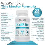 Zen Nutrients PodiVite Plantar Fasciitis Relief & Nerve Function 60 Capsules